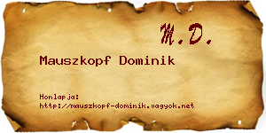 Mauszkopf Dominik névjegykártya
