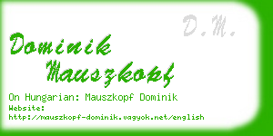 dominik mauszkopf business card